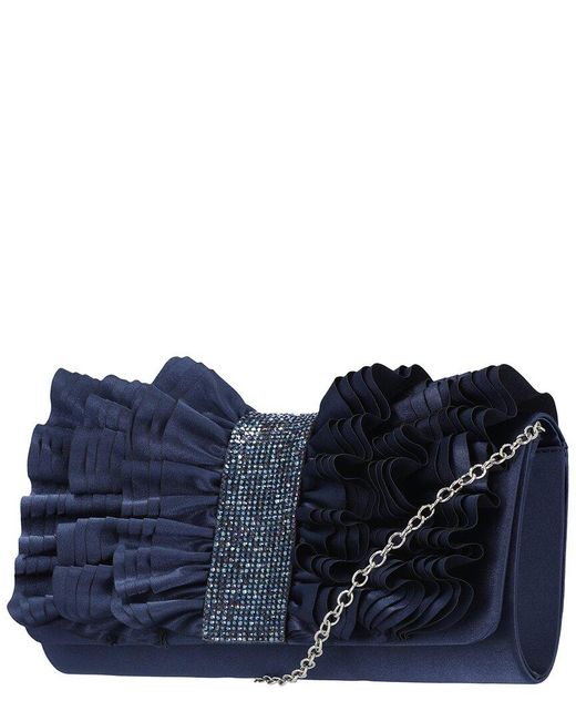 Navy blue deals satin clutch