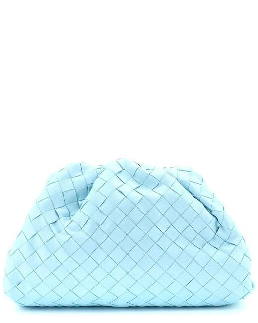 Bottega Veneta Blue The Pouch Intrecciato Nappa Teen (authentic Pre-loved)