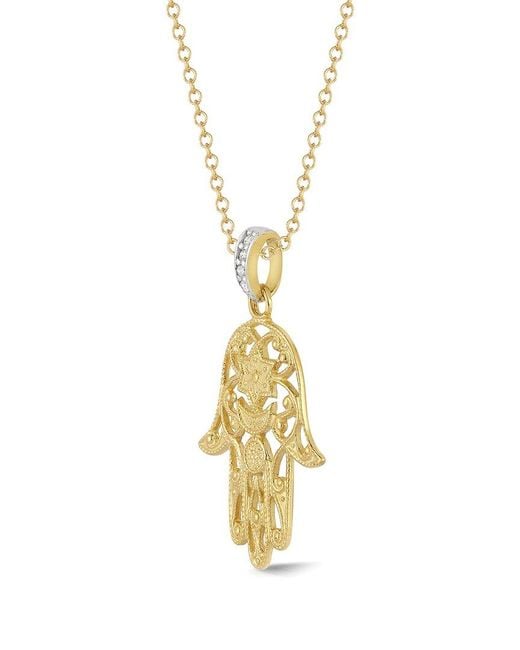 Reiss Metallic 14k 0.05 Ct. Tw. Diamond Necklace