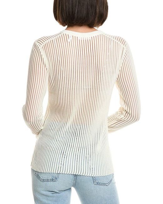 Helmut Lang White Shirt Stripe Top