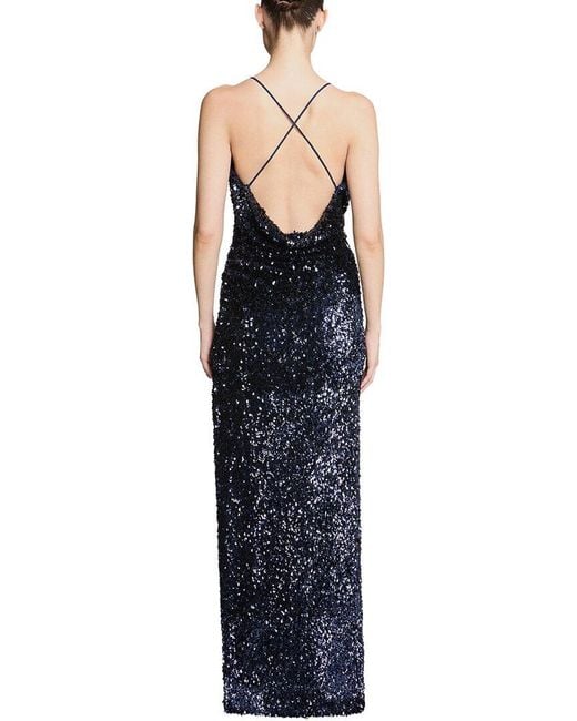 Halston Heritage Blue Katri Gown