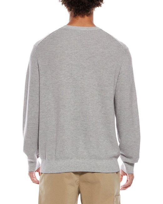Vince Gray Geo Jacquard Wool & Cashmere Crewneck Sweatshirt for men