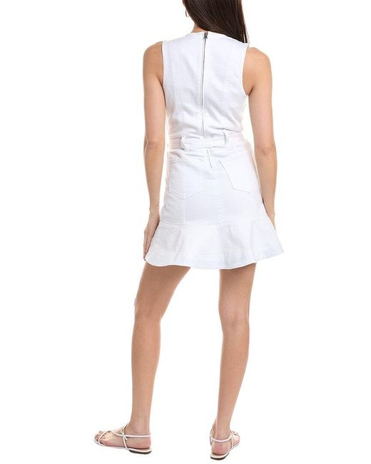 7 For All Mankind White Patch Pocket Mini Dress