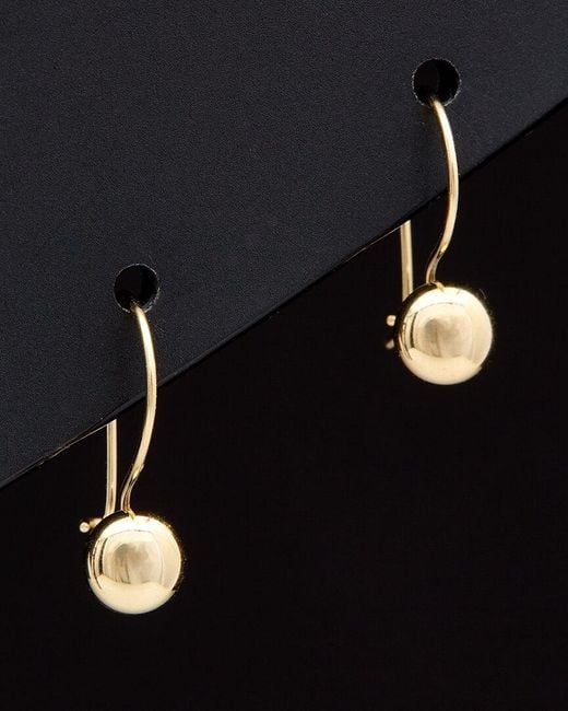 Italian Gold Black 14k Button Studs