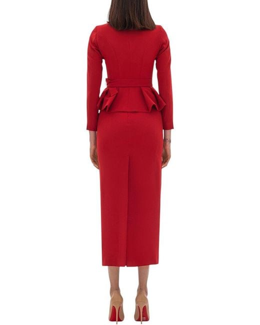 BGL Red 2pc Jacket & Skirt Set