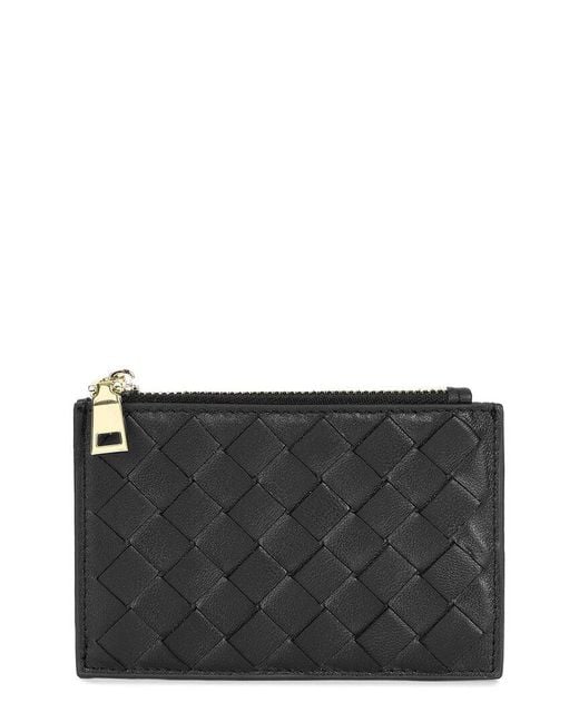 Tiffany & Fred Paris Black Leather Wallet