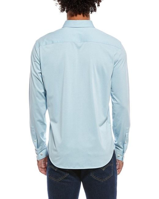Theory Blue Sylvain Nd Structure Woven Shirt for men