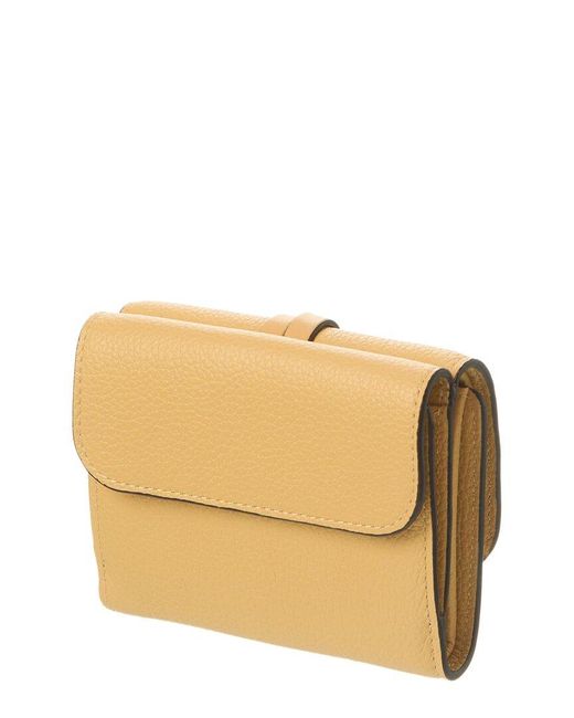 Chloé Natural Alphabet Leather French Wallet