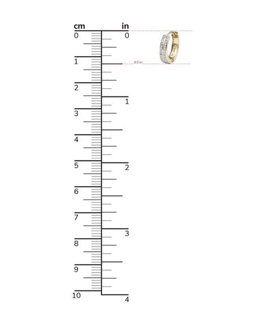 Diana M Metallic Fine Jewelry 14k 0.20 Ct. Tw. Diamond Hoops