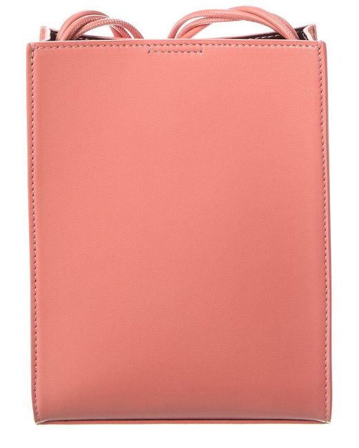 Jil Sander Pink Tangle Small Leather Shoulder Bag