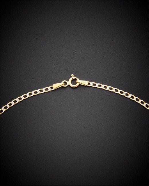 Italian Gold Black 14k 2.4mm Semi-solid Cuban Link Chain Necklace