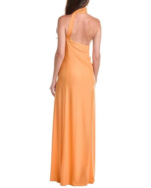 Rene Ruiz Orange Faille Column Gown