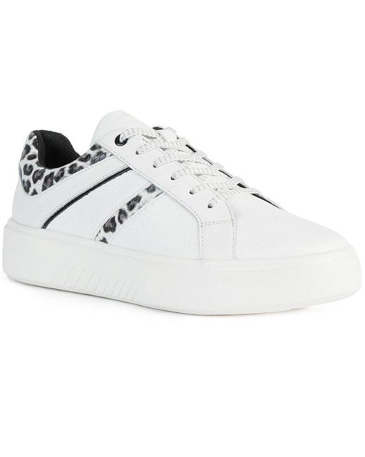 Geox Nhenbus Leather-trim Sneaker in White | Lyst Canada