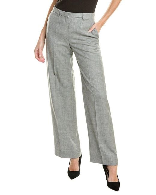 Theory Gray Wool Wide Trouser