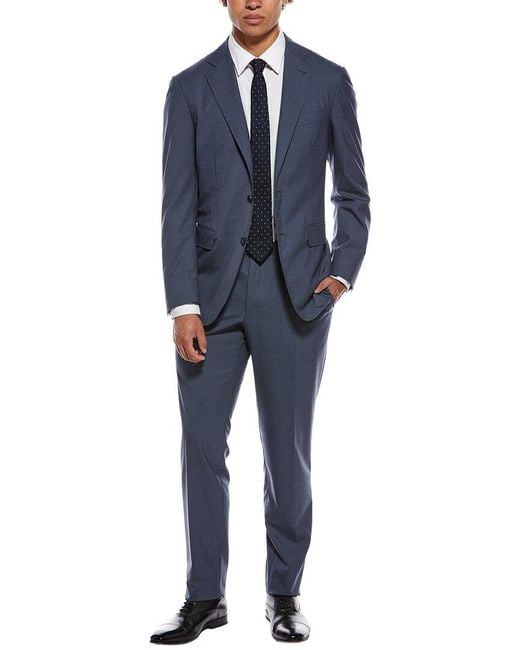 Canali Blue 2Pc Wool Suit for men