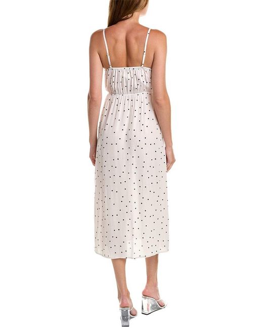 Saltwater Luxe White Tie Bodice Midi Dress