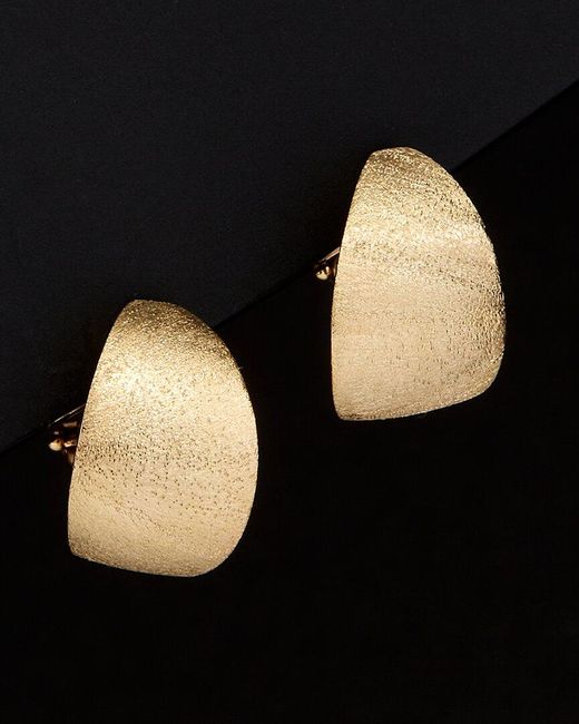 Italian Gold Black 14k Huggie Earrings