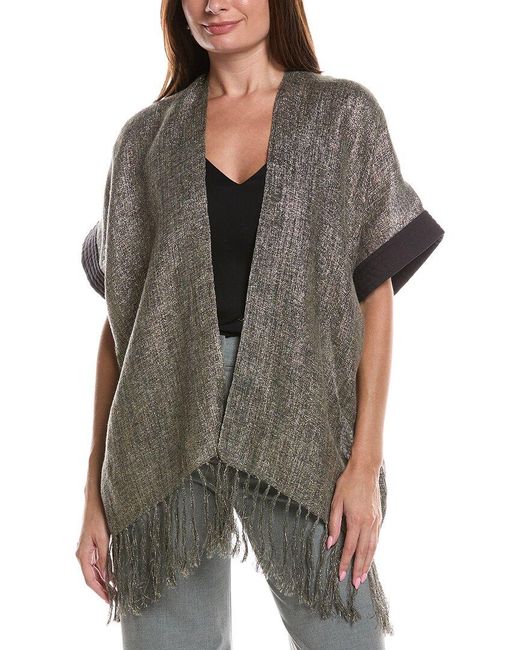 Brunello Cucinelli Gray Woven Linen-Blend Pocho