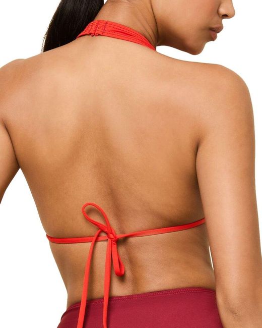 Solid & Striped Orange The Yasmeen Bikini Top