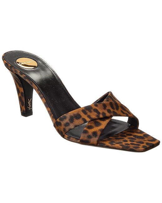 Saint Laurent Brown Jill Grosgrain Sandal