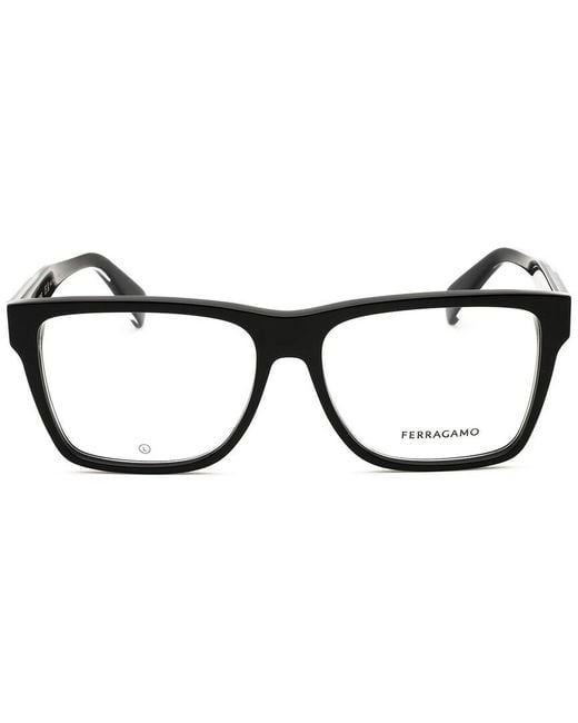 Ferragamo Black 56Mm Optical Frames
