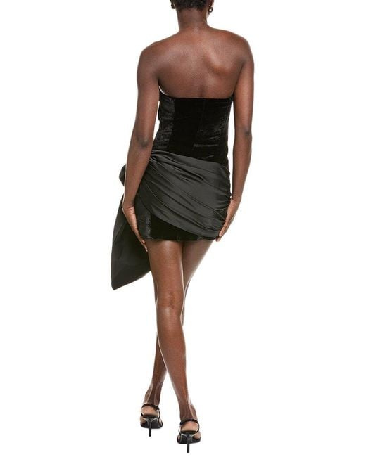 Ronny Kobo Black Seb Velvet Mini Dress