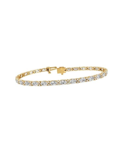 Lab Grown Diamonds White 14K 5.88 Ct. Tw. Lab-Grown Diamond Tennis Bracelet
