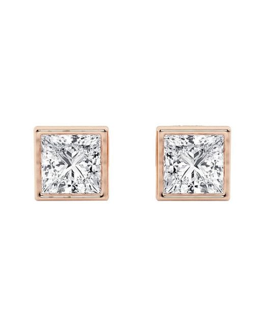 Lab Grown Diamonds Metallic 14K Rose 2.00 Ct. Tw. Lab-Grown Diamond Studs