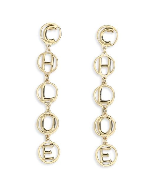 Chloé Metallic Script Earrings