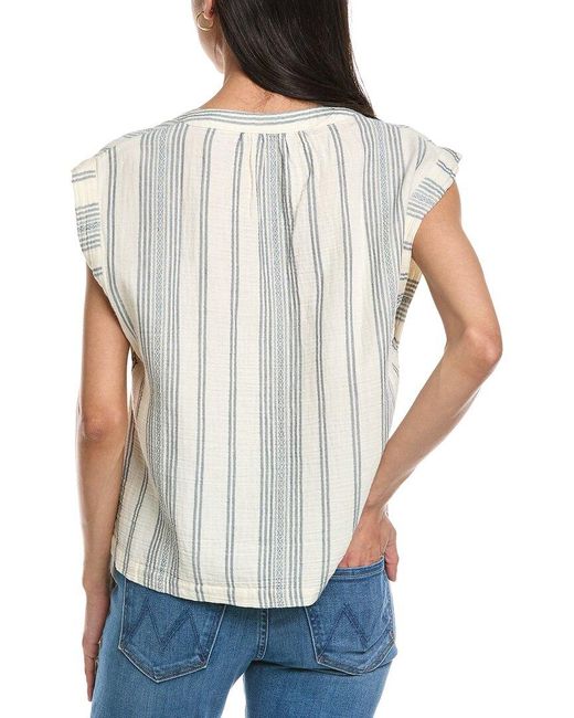 Faherty Brand White Gauze Dylan Top