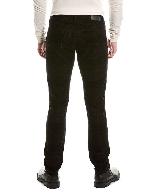 AG Jeans Black Tellis Modern Slim Corduroy Pant for men