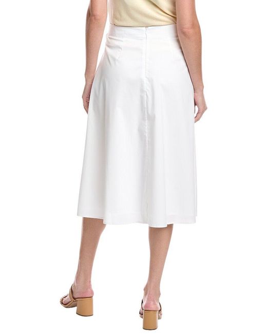 Nicole Miller White Midi Skirt