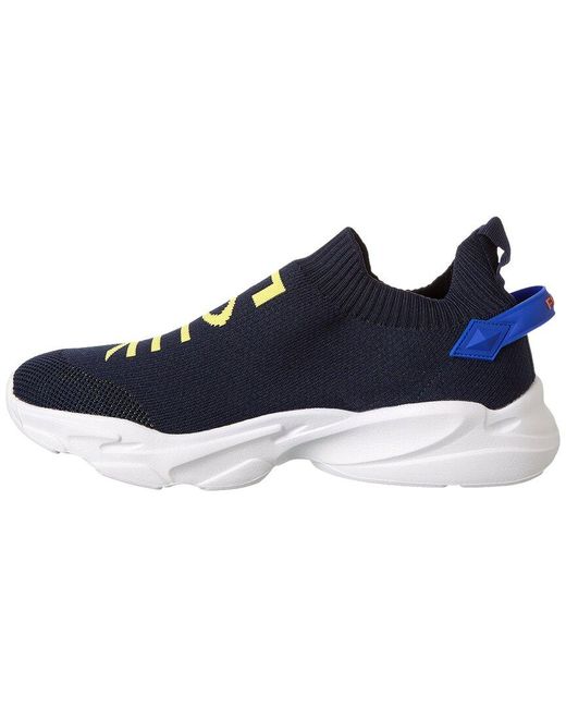 French Connection Blue Camden Knit Sneaker for men