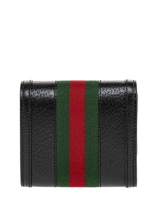 Gucci Black Ophidia Leather French Wallet