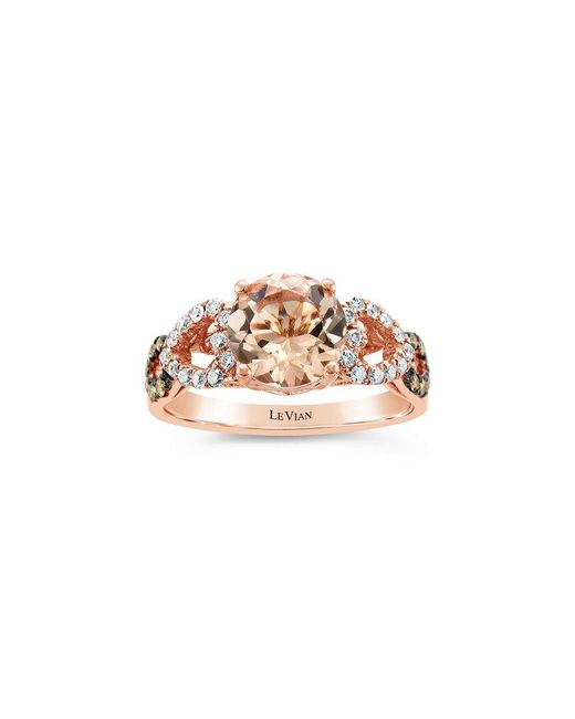 Le Vian White Le Vian 14K 1.26 Ct. Tw. Diamond & Morganite Eternity Ring