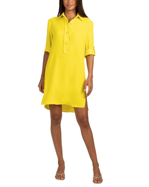 Trina Turk Yellow Portrait 2 Shirt Dress