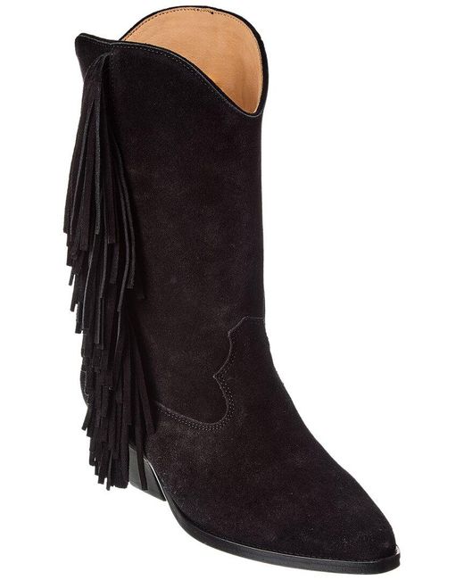 Isabel Marant Black Duerto Suede Boot