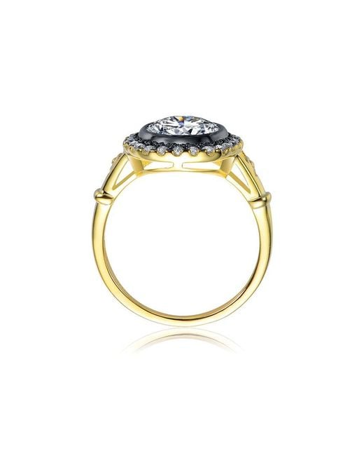 Genevive Jewelry Blue Silver Ring