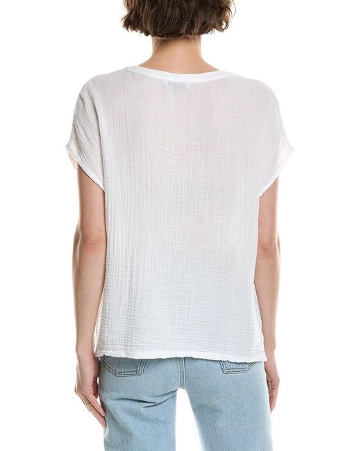 Michael Stars White Naomi Gauze Top