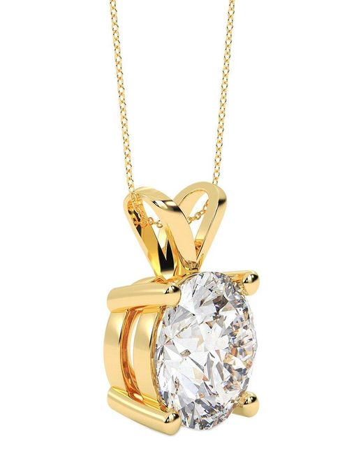 Lab Grown Diamonds Metallic 14k 5.00 Ct. Tw. Lab-grown Diamond Necklace