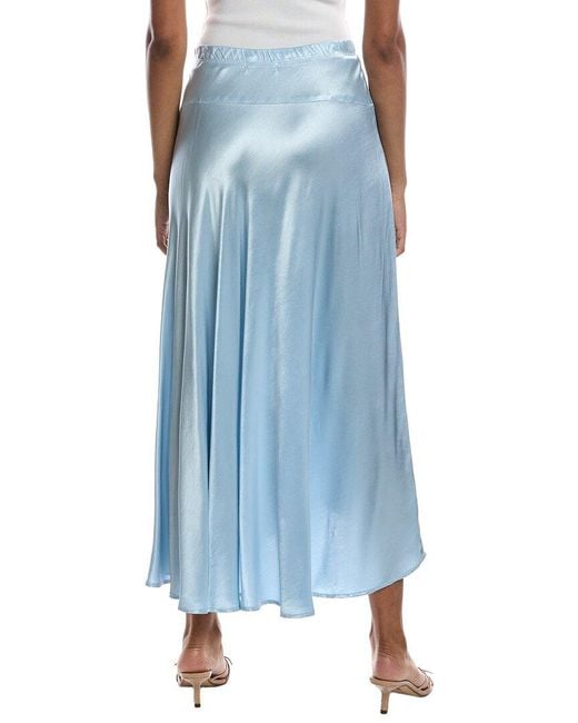 Michael Stars Blue Desi Asymmetrical Midi Skirt