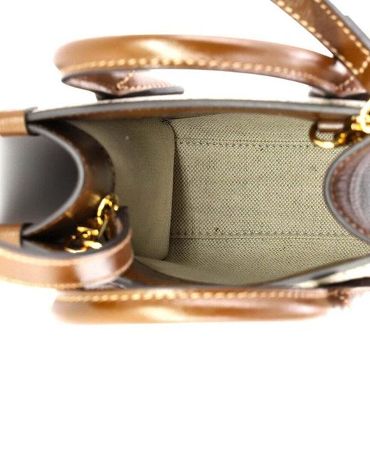 Gucci Brown Interlocking G Patch Tote GG Coated Canvas Mini (authentic Pre-loved)