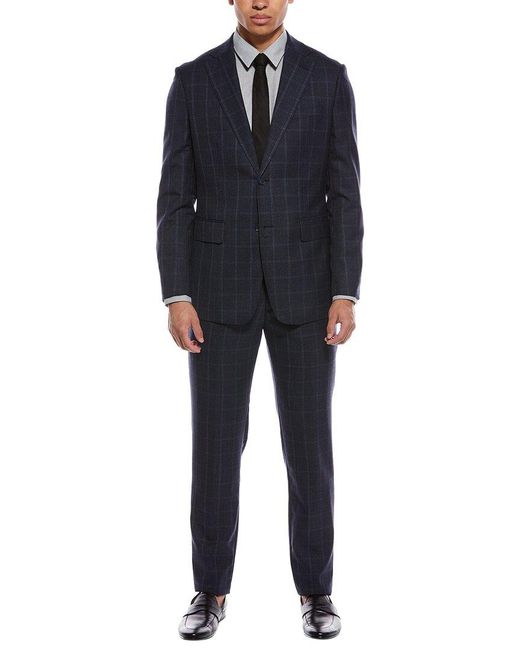 English Laundry Blue 2Pc Wool-Blend Suit for men
