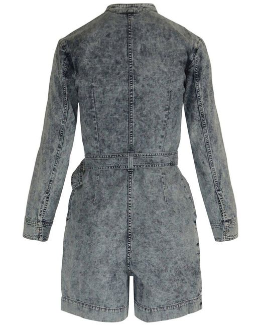 Stella McCartney Gray Bleached Denim Romper