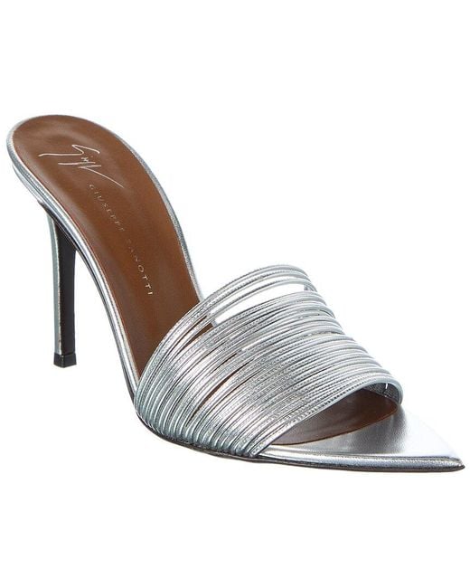 Giuseppe Zanotti White Intriigo Clio 90 Leather Sandal
