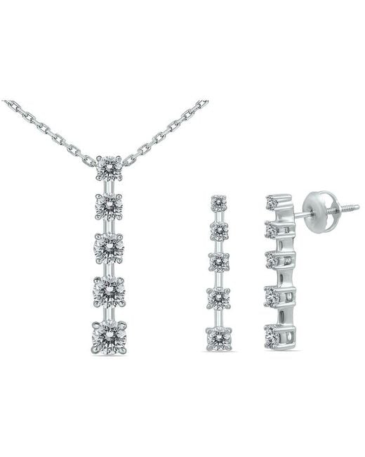 True Diamond White 14k 0.96 Ct. Tw. Diamond Jewelry Set