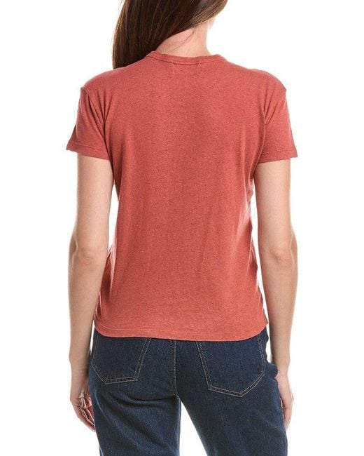 Officine Generale Red Officine Generale Lara Linen-Blend T-Shirt
