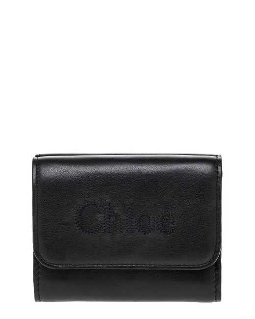 Chloé Black Sense Small Leather Wallet