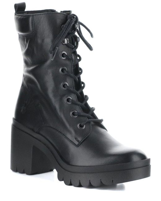 Fly London Black Tiel Leather Boot