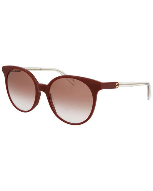 Gucci Red 54mm Round Sunglasses
